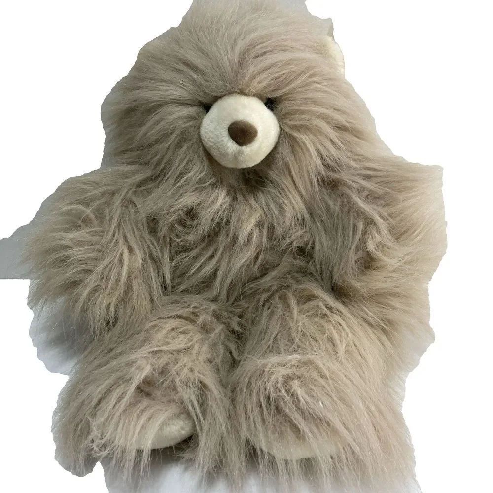 1989 Happiness Express Club Stuffed Plush Shaggy‎ Bear Beige Vintage HTF Korea